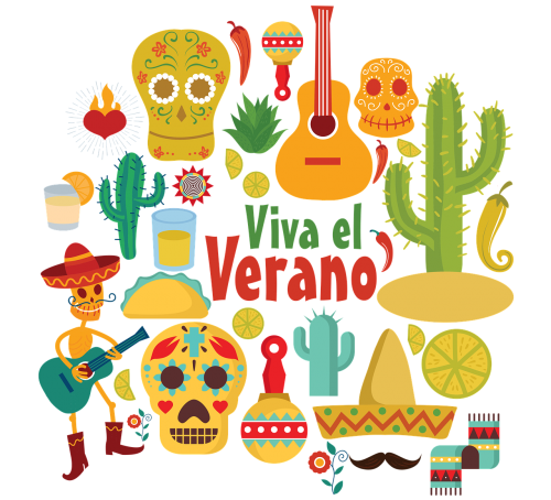 Meksika, Gitara, Kaktusas, Dykuma, Kaukolės, Santa Muerte, Šventoji Mirtis, Tradicijos