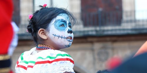 Meksika, Vaikas, Dia De Muertos, Žmonės, Vaikai, Makiažas