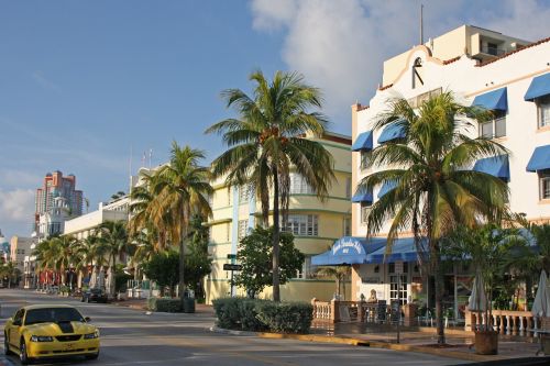 Miami, Florida, Usa, Pastatas, Saulėtas, Architektūra, Art Deco, Vasara, Architektūrinis Stilius
