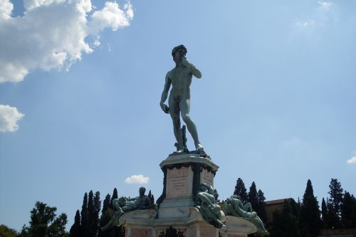 Michelangelo, Statula, Florencija, David, Bronza, Piazzale Michelangelo, Toskana, Turizmas, Skulptūros