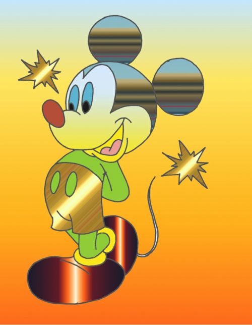 Gradientas,  Mickey,  Pelė,  Animacinis Filmas,  Piešimas,  Charakteris,  Žinomas,  Walt,  Disney,  Mickey Mouse 2