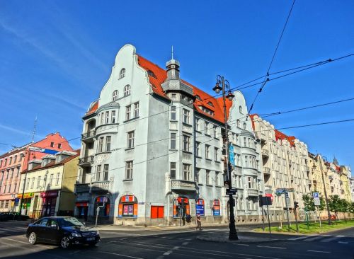Mickiewicza Gatvė, Bydgoszcz, Pastatas, Fasadas, Architektūra, Namas, Eksterjeras, Lenkija