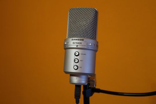 Mikrofonas, Samson, Dalykas, Oranžinė Siena, Sidabras, Garsas, Įrašymas, Radijas, Podcast