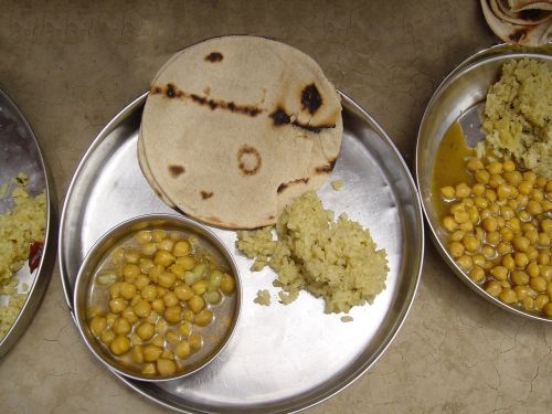 Vidutinio Dienos Patiekalų Meniu, Akshaya Patra Virtuvė, Šiaurės Indų Maistas, Roti, Maistingas Maistas