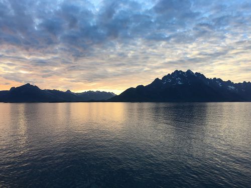 Vidurnakčio Saulė, Fjordai, Jūra, Norvegija, Kelionė, Dangus, Kalnas