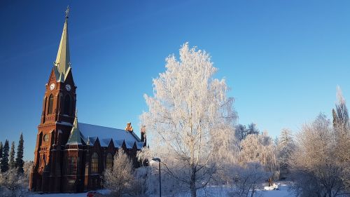 Mikkeli, Suomių, Katedra, Žiema, Šaltis