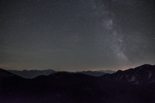 Paukščių Takas, Austria, Feuerkogel, Naktis