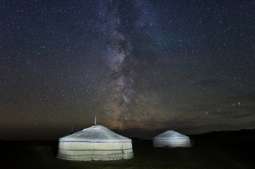 Paukščių Takas, Žvaigždėtas Dangus, Pao, Bogarto Kaimas, Mongolija, Tyla