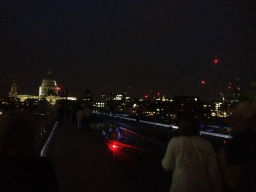 Tūkstantmetis,  Tiltas,  St & Nbsp,  Pauls,  Katedra,  Naktis,  Thames,  Londonas,  Anglija,  Tūkstantmečio Tiltas Naktį