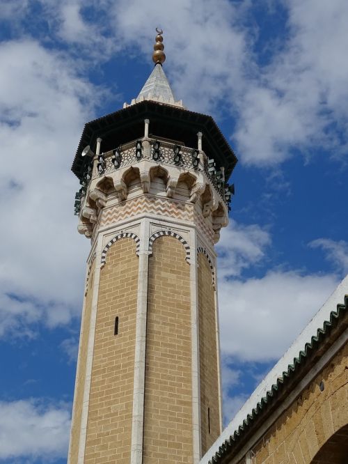 Minaretas, Mečetė, Tunisas, Tunisas, Madina