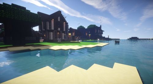 Minecraft, Upė, Viduramžių Pastatymas, Namas, Statyti, Viduramžių, Papludimys