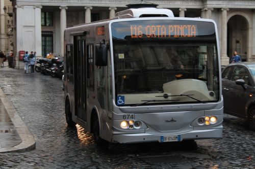 Roma, Mikroautobusas, Transportas, Autobuso Marsrutas, Italy, Miestas, Lietingą