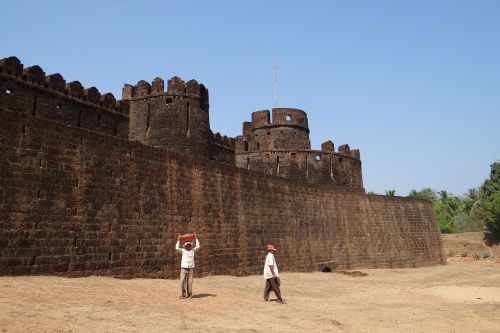 Mirjano Fortas, Uttar Kannada, Indija, Orientyras, Kultūra, Griuvėsiai, Senas, Senovės, Istorija, Istorinis, Paminklas, Istorinis, Struktūra, Architektūra