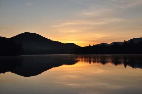 Veidrodis Ežeras,  Lake Placid Ny,  Adirondacks,  Atspindys,  Ežeras,  Peizažas
