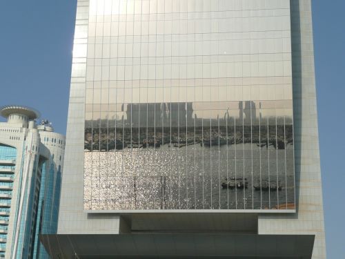 Veidrodis, Vanduo, Apmąstymai, Laivas, Stiklas, Dangoraižis, Dubai, Stiklo Fasadas
