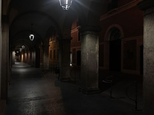 Modena, Veranda, Žibintai, Naktis