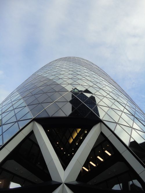 Dangoraižis, 30 M. Kirvis, Londonas, Moderni Architektūra, Stiklas