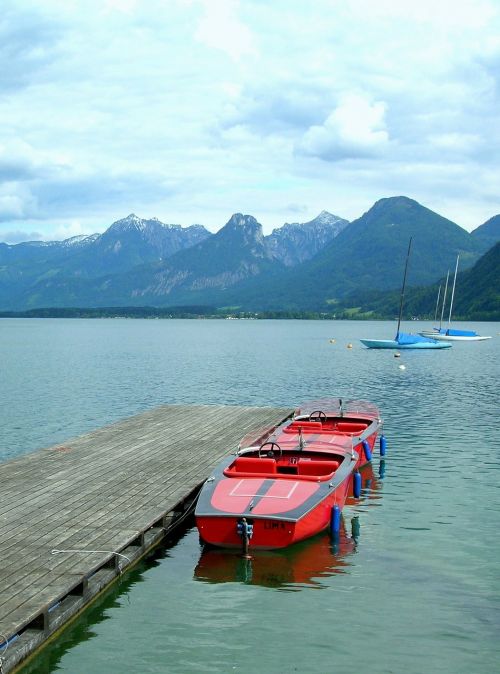 Mondsee, Ežeras, Kateris, Boot, Vanduo, Laivas, Austria