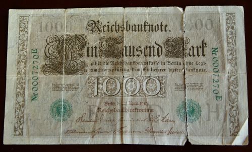 Pinigai, Ženklas, Banknotas, Buvęs, Vokietija