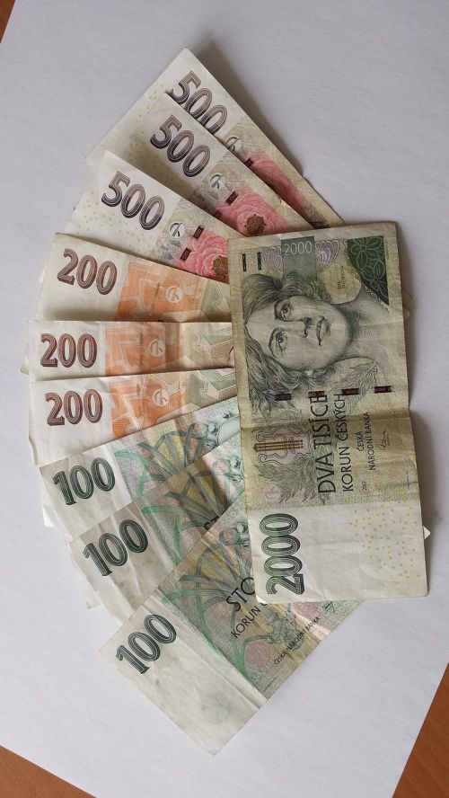 Pinigai, Valiuta, Čekų Krona