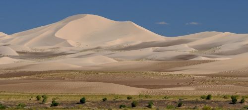 Mongolija, Gobis, Karštas, Smėlio Kopa, Kopos, Dykuma, Dykumos Kraštovaizdis