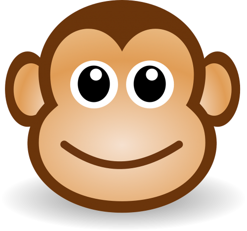 Beždžionė, Ape, Antropolis, Simian, Gyvūnas, Veidas, Juokinga, Žinduolis, Laimingas, Mielas, Smiley, Nemokama Vektorinė Grafika