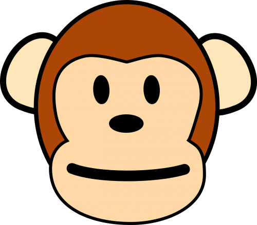 Beždžionė, Laimingas, Šypsosi, Išraiška, Animacinis Filmas, Zoologijos Sodas, Charakteris, Juokinga, Piešimas, Gyvūnas, Mielas, Primatas, Veidas, Šimpanzė, Nemokama Vektorinė Grafika