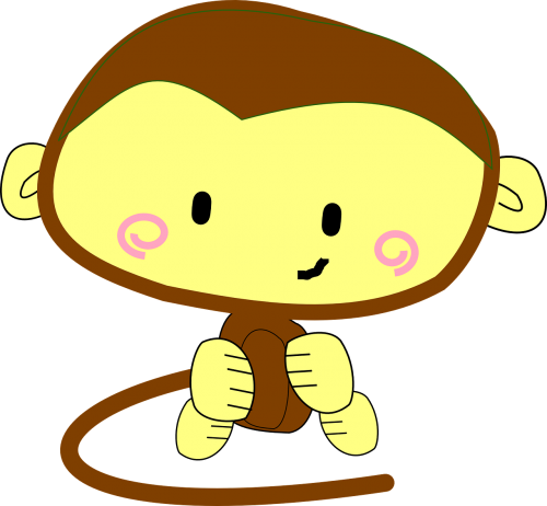 Beždžionė, Laimingas, Šypsena, Animacinis Filmas, Šokis, Nemokama Vektorinė Grafika