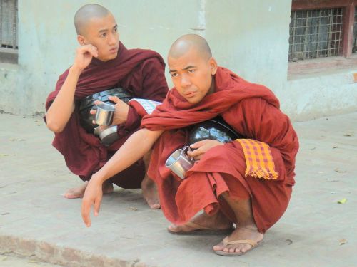 Vienuoliai,  Religija,  Budizmas,  Ištikimas,  Mianmaras,  Burma,  Meldimas