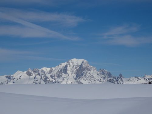 Mont Blanc, France, Alpės, Kalnai, Debesys