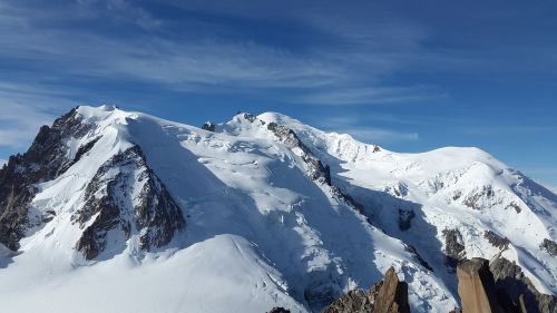 Mont Blanc, Aukšti Kalnai, Alpių, Mont Blanc Du Tacul, Chamonix, Sniegas, Kalnai, France, Vienatvė, Ledynas, Europa