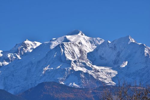 Mont Blanc, Alpės, Kalnas, Kraštovaizdžio Sniegas, Panorama, Aukščiausiojo Lygio Susitikimai, Ledynas, Savoie