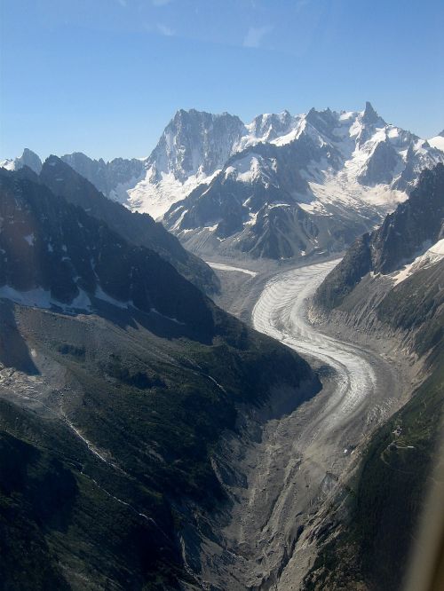 Mont Blanc, Jūros Ledas, France, Plokštumos Vaizdas