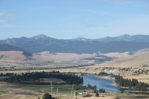 Montana, Panorama, Kraštovaizdis, Gamta, Vaizdingas, Kalnas, Dangus, Vasara, Usa, Upė, Vakaruose, Slėnis