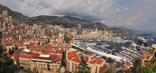 Monte Karlas,  Panorama,  Uostas,  Miestas,  Monako,  Prancūzija,  Garsusis Vieta,  Pastatai