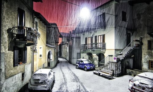 Montestrutto, Sniegas, Piemonte, Italy, Žiema
