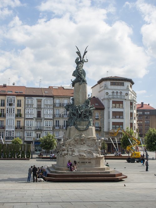 Paminklas,  Turizmas,  Euskadi,  Vitorija,  Ispanija,  Plaza