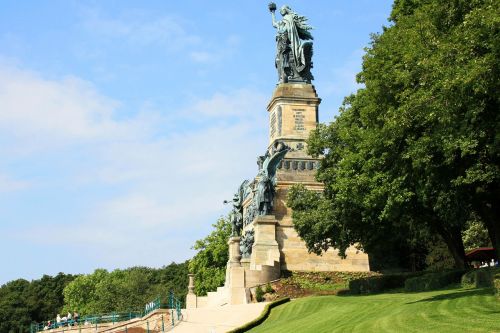 Paminklas, Niederwalddenkmal, Germania, Statula, Rheingau, Skulptūra