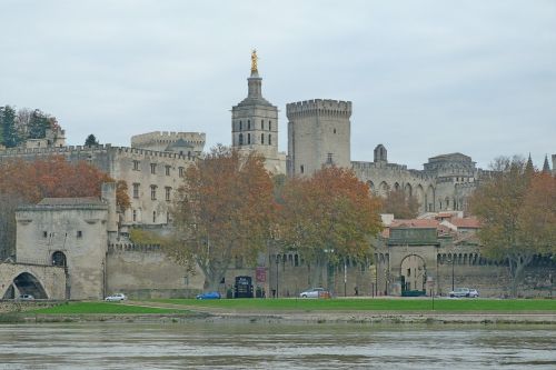 Paminklai, Rūmai, Popiežių Rūmai, Avignon, Lauke, Provence