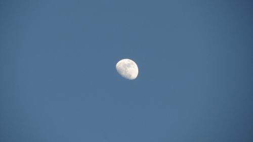 Mėnulis, Mėlynas Dangus, Dienos Metu