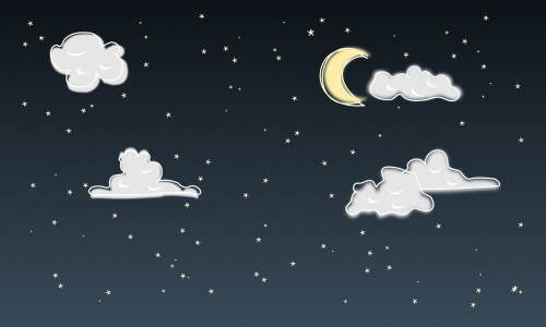 Mėnulis, Dangus, Žvaigždės, Nemokama Vektorinė Grafika
