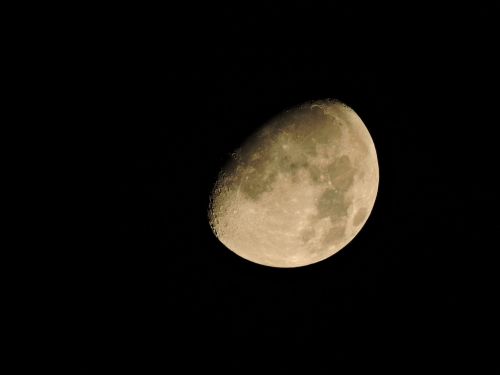 Mėnulis, Trys Ketvirčio Mėnulis, Gintaro Mėnulis, Astronomija, Mėnulio Šviesa, Kosmosas