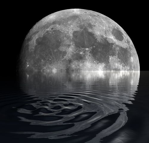 Mėnulis, Atspindys, Vanduo, Naktis, Gamta, Mėnulio Šviesa, Ramus