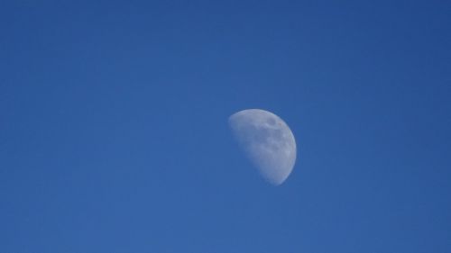 Mėnulis, Pusė, Mėlynas Dangus