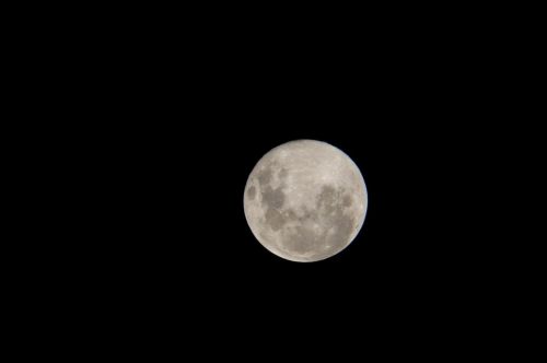 Mėnulis, Dangus, Telefoto