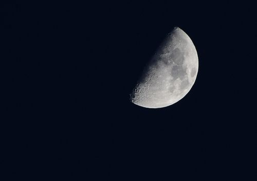 Mėnulis, Naktis, Dangus, Pusmėnulio Mėnulis, Nakties Nuotrauka