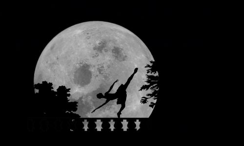 Mėnulis, Siluetas, Gamta, Naktis