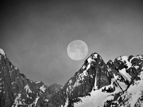 Mėnulis Nustatymas,  Grand Tetons,  Žygiai,  Rytą,  Vajomingas