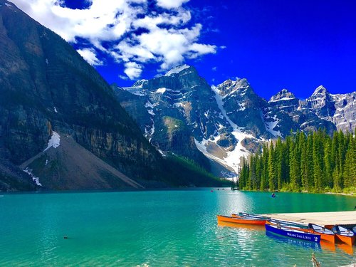 Moreninis,  Ežeras,  Banff,  Alberta,  Vaizdingas,  Vandens,  Kalnų,  Akmenuotas,  Mėlyna,  Parkas,  Kanada