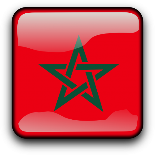 Marokas, Vėliava, Šalis, Tautybė, Kvadratas, Mygtukas, Blizgus, Nemokama Vektorinė Grafika